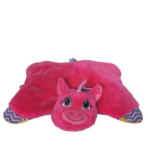 FlipaZoo Pink Unicorn Yorkie Puppy Stuffed Pillow 18 Inch